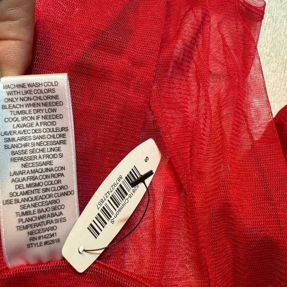 Adore Me Red Nighty with Matching Bikinis - Picture 9 of 10